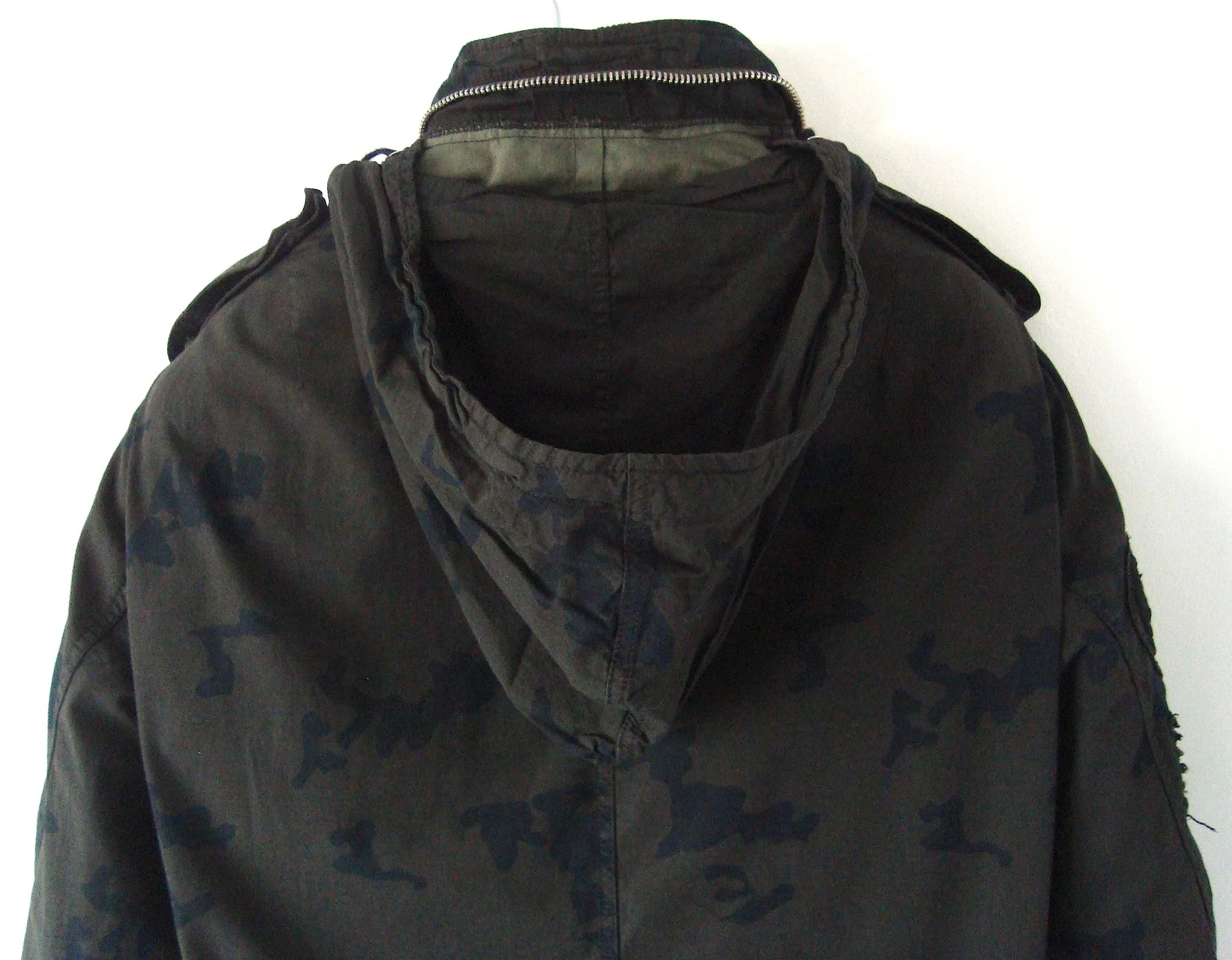 2010 Camo Military Parka with Handmade Embroidery Details