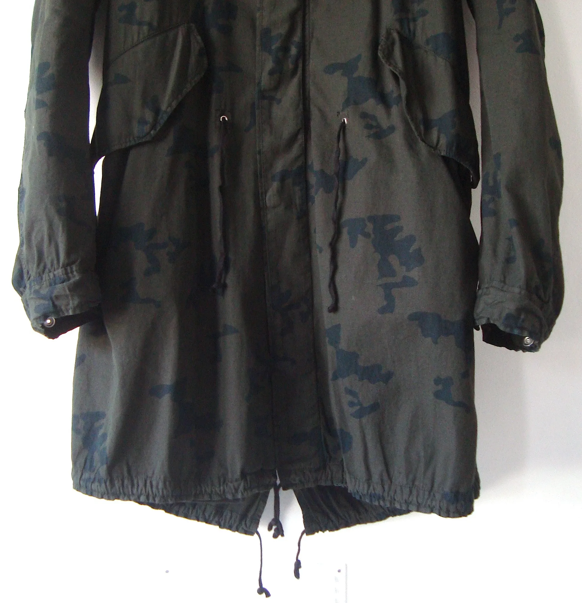 2010 Camo Military Parka with Handmade Embroidery Details