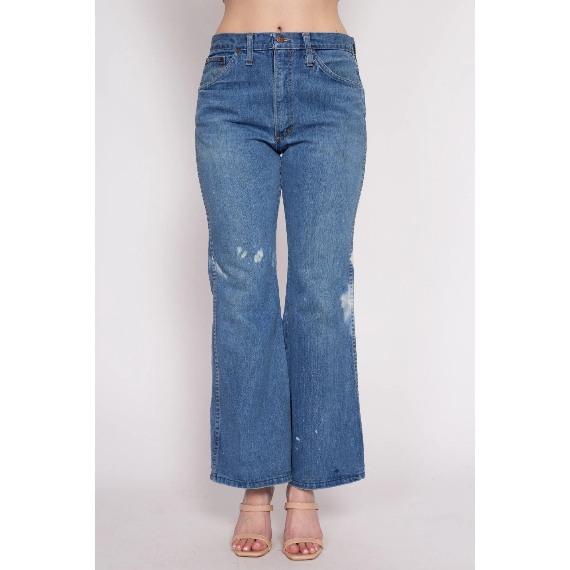 70s Dee Cee Bleached Bell Bottoms - Women's Medium, Men's Small, 30"