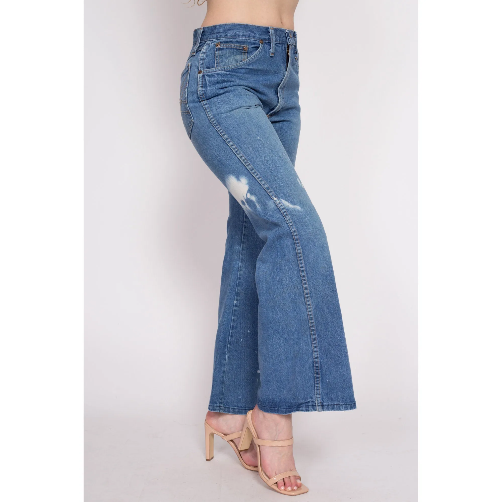 70s Dee Cee Bleached Bell Bottoms - Women's Medium, Men's Small, 30"