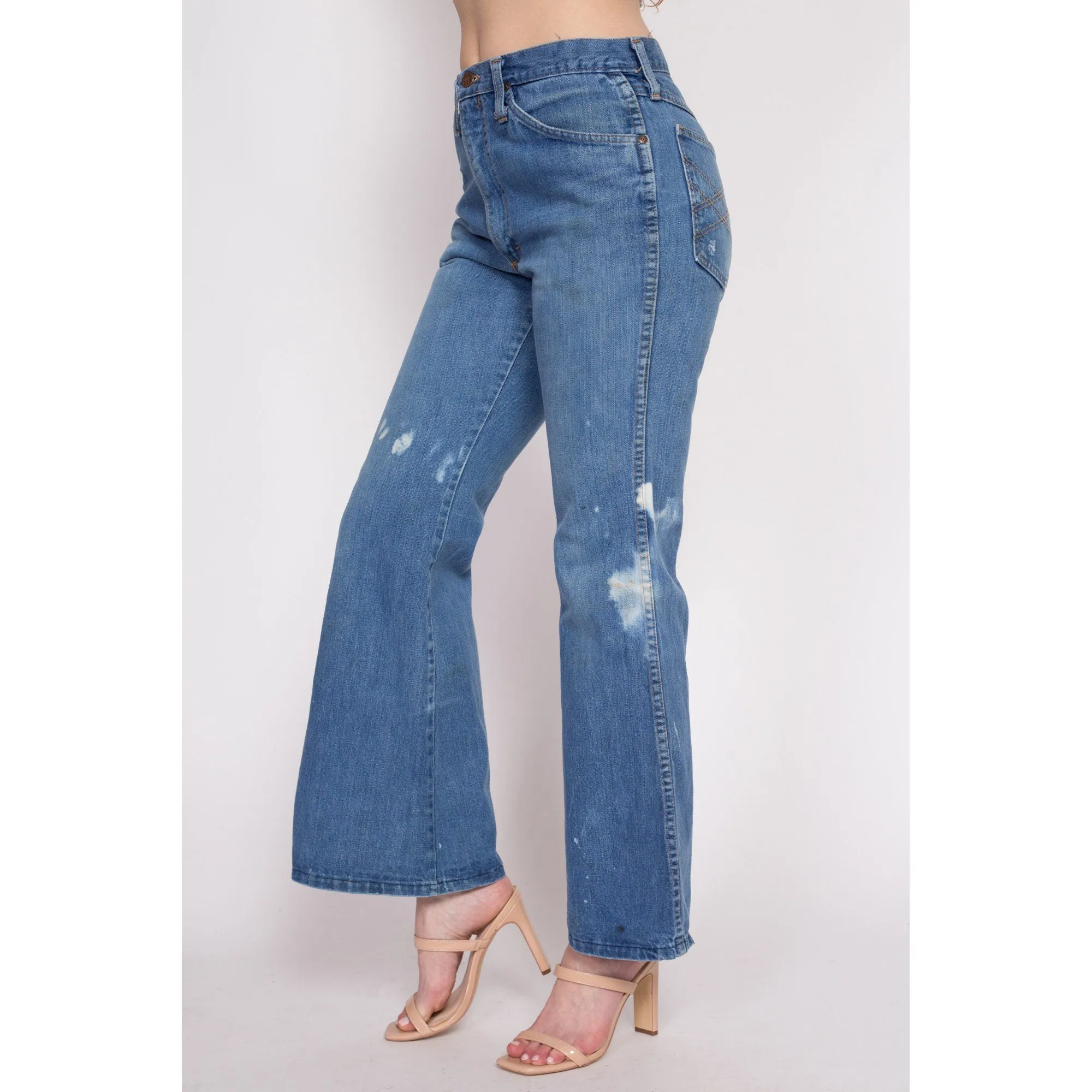 70s Dee Cee Bleached Bell Bottoms - Women's Medium, Men's Small, 30"