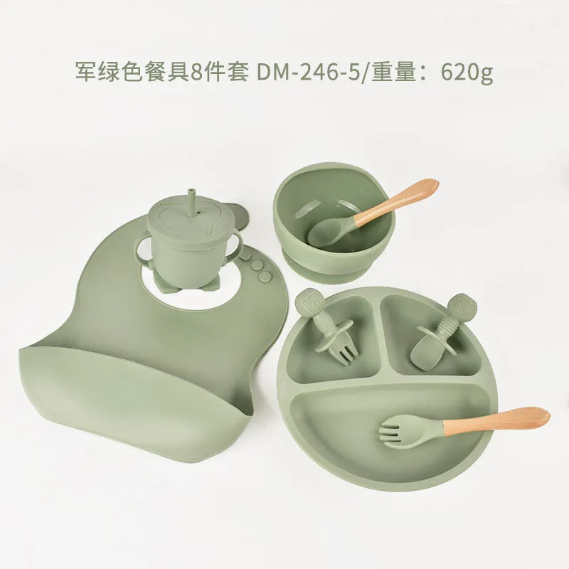 8-Piece Silicone Baby Feeding Set