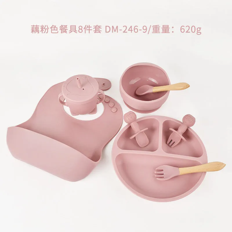 8-Piece Silicone Baby Feeding Set