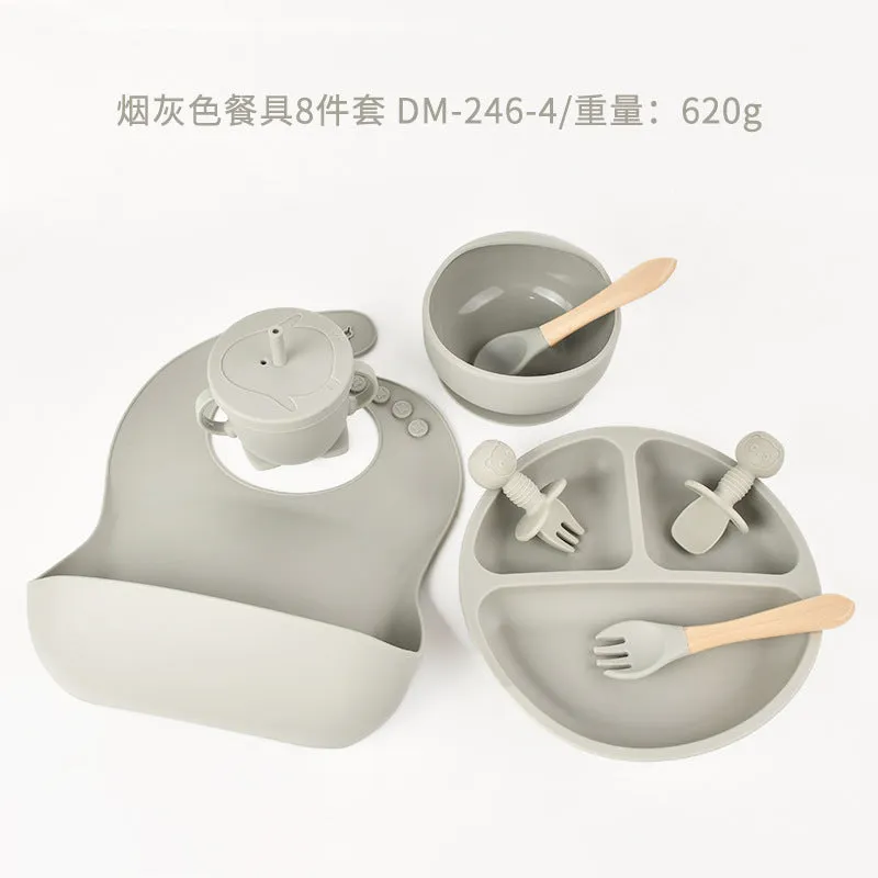 8-Piece Silicone Baby Feeding Set