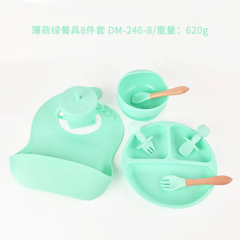 8-Piece Silicone Baby Feeding Set