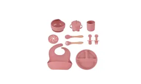 8-Piece Silicone Baby Feeding Set