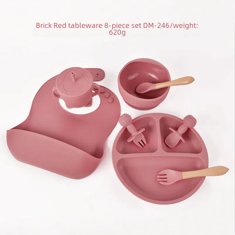 8-Piece Silicone Baby Feeding Set