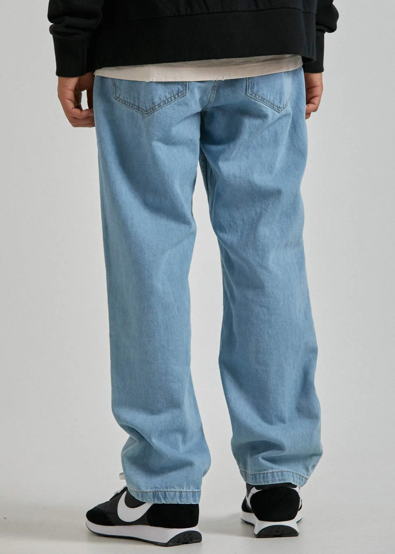 Afends Mens Ninety Twos - Hemp Denim Relaxed Fit Jean - Stone Blue