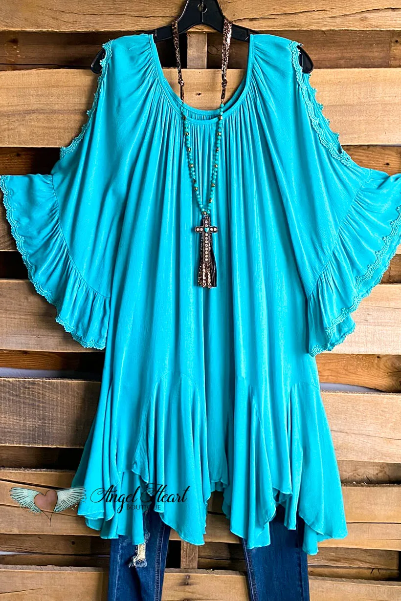 AHB EXCLUSIVE: Classy Oversized Tunic - Turquoise