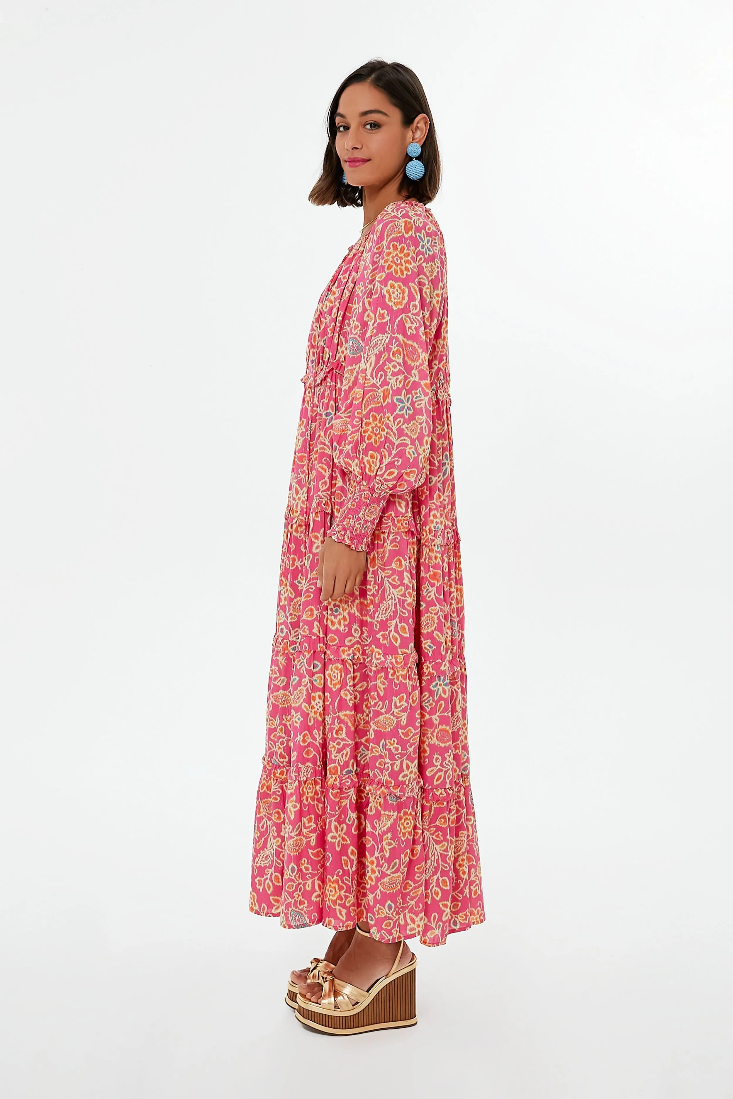 Alessandra Pink Print Monique Maxi Dress