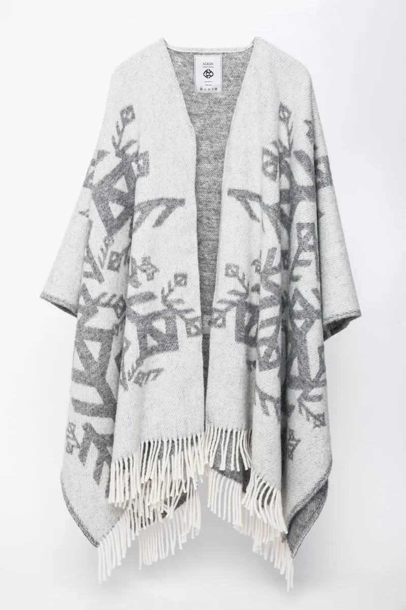 Alrún wool cape - Light Grey Love