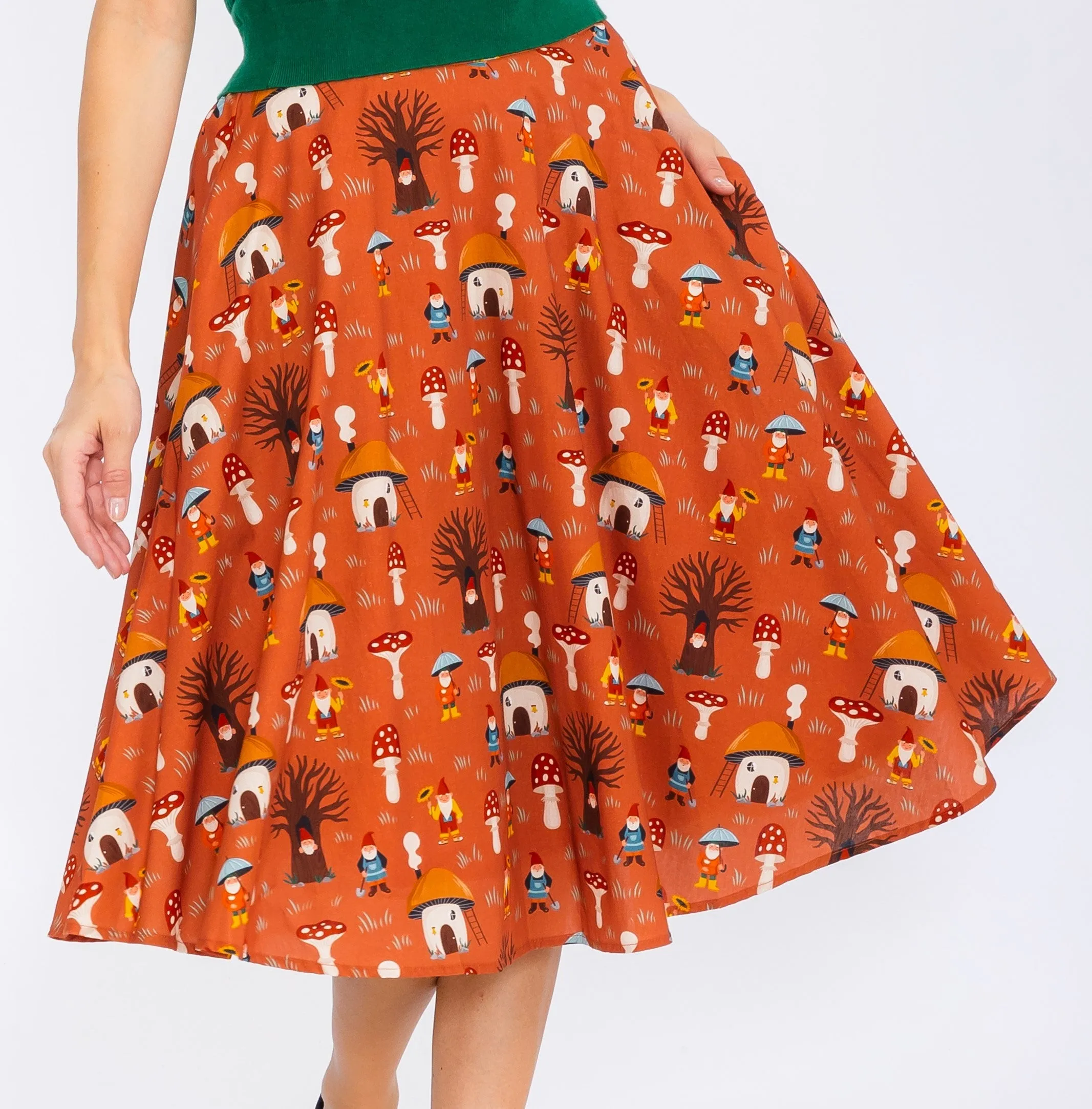 Amber Mushroom Full Skirt by Tulip B.