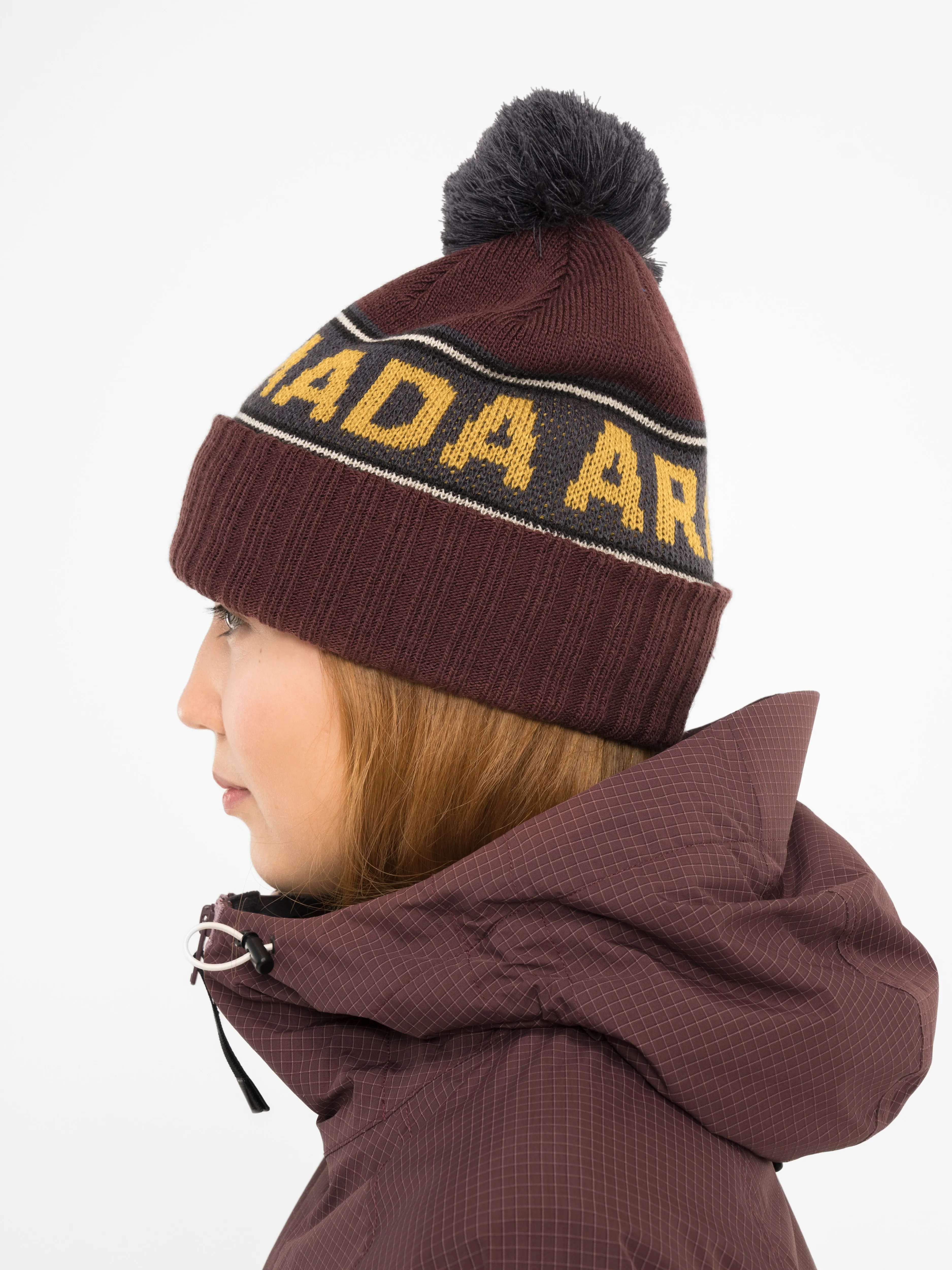 ARMADA Jacquard Knit Pom Beanie Sassafras/Indigo/Honey | Buy ARMADA Jacquard Knit Pom Beanie Sassafras/Indigo/Honey here | Outnorth