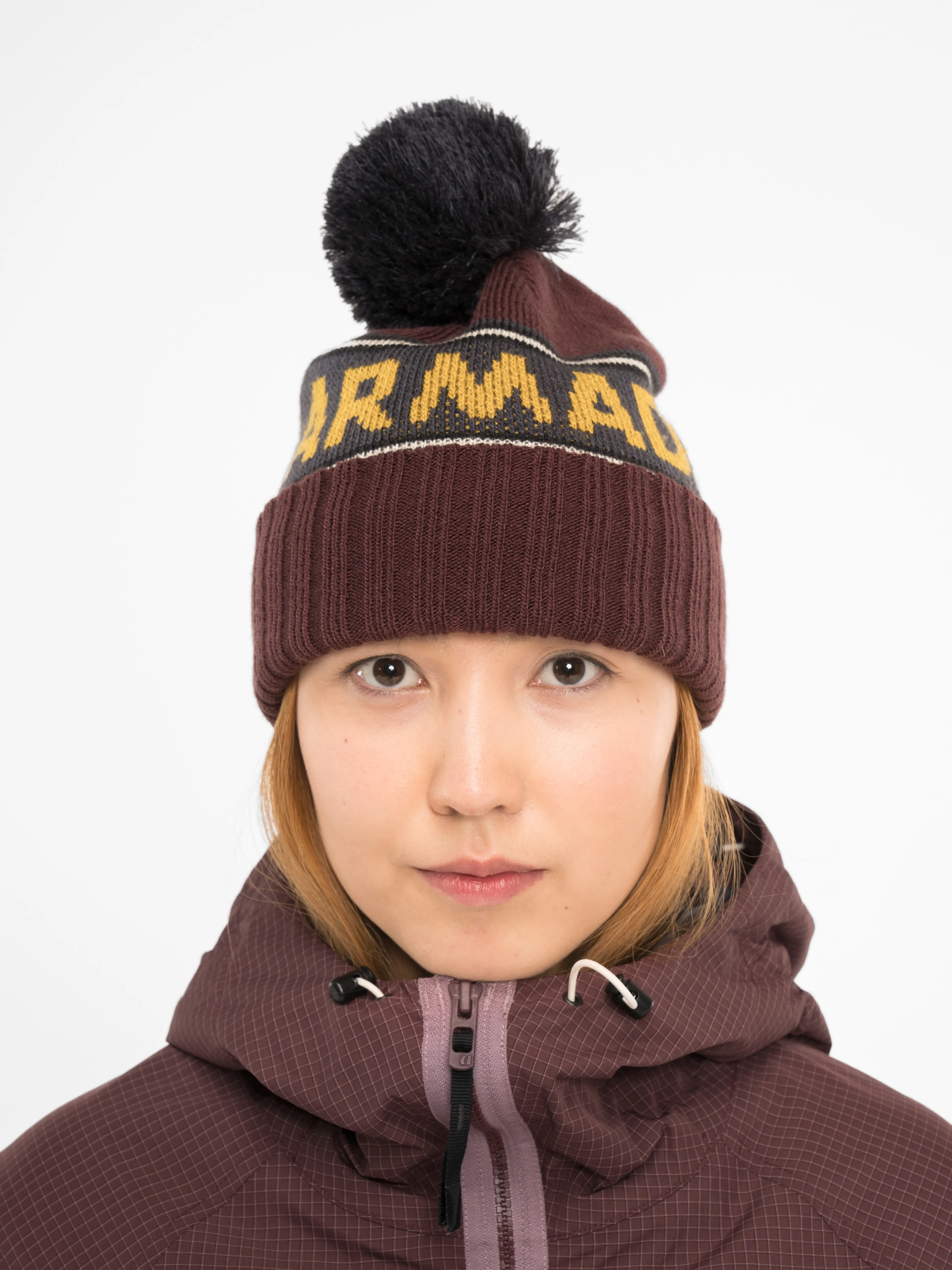 ARMADA Jacquard Knit Pom Beanie Sassafras/Indigo/Honey | Buy ARMADA Jacquard Knit Pom Beanie Sassafras/Indigo/Honey here | Outnorth