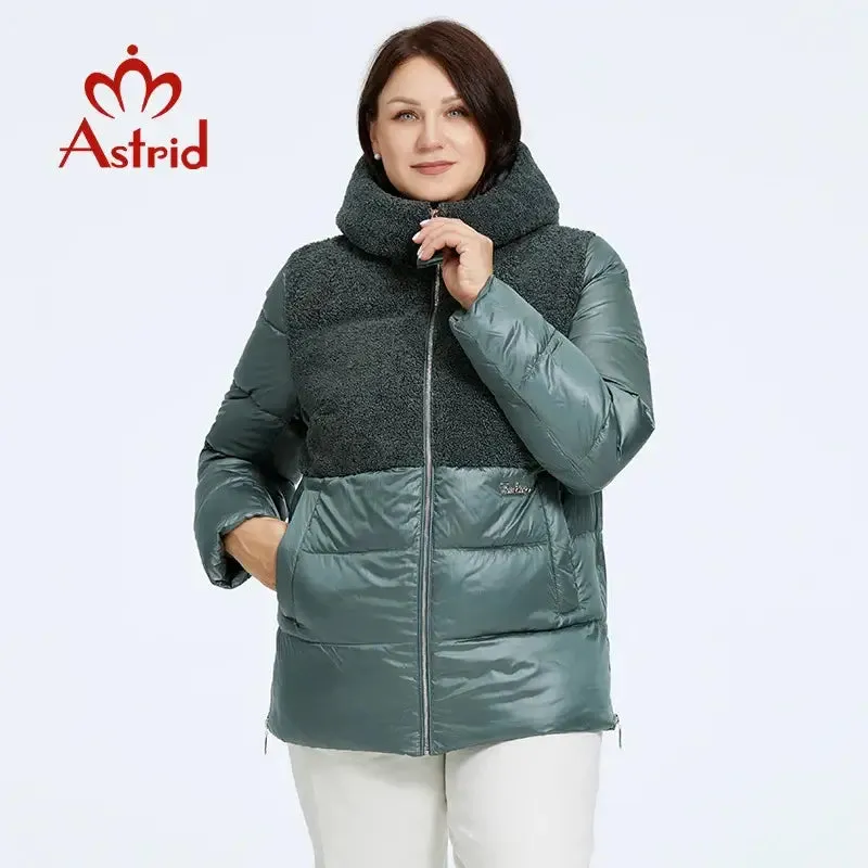 Astrid 2023 Winter Women's Jacket Plus Size Parkas Women Clothing Faux