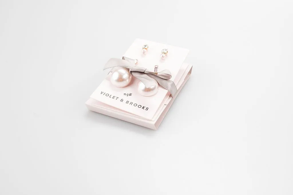 Audrey Pearl Earring Gift Trio