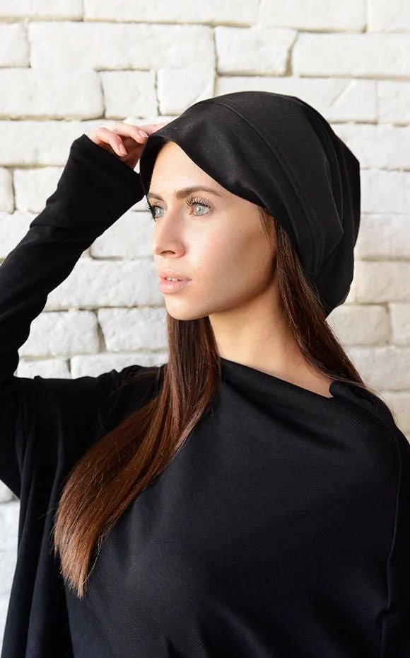 Black Drape Hat