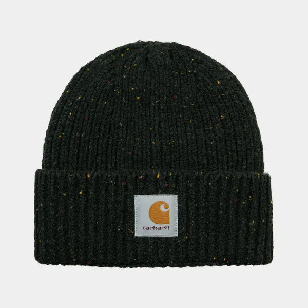 Carhartt WIP Anglistic Beanie - Speckled Dark Cedar