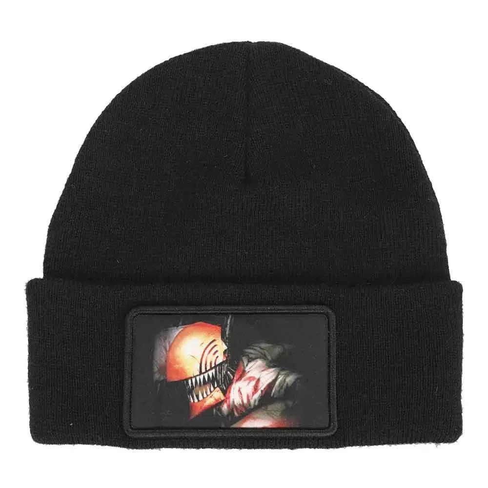 Chainsaw Man - Denji Patch Cuff Beanie Hat (Black, Sublimated) - Bioworld