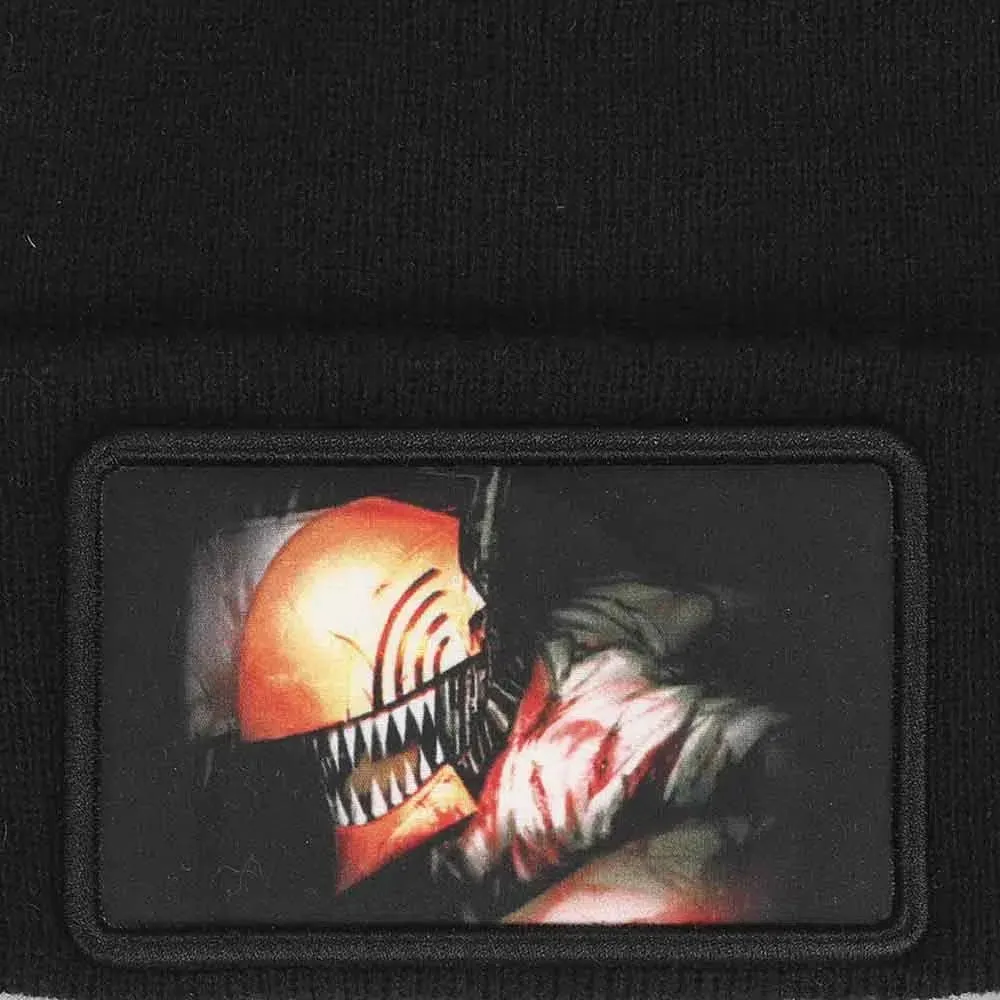 Chainsaw Man - Denji Patch Cuff Beanie Hat (Black, Sublimated) - Bioworld