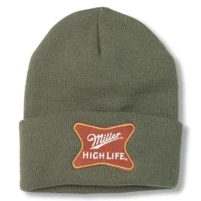 Cuffed Knit Beanie: Miller High Life