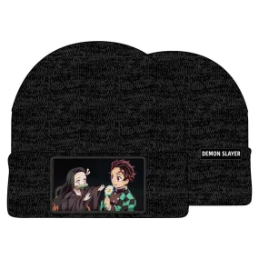 Demon Slayer Tanjiro & Nezuko Sublimated Patch Beanie