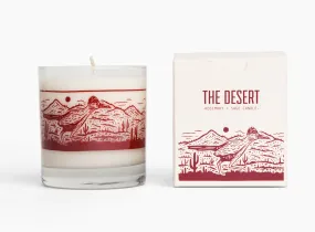 Desert Rocks Glass Candle