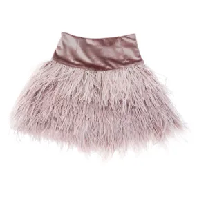 Dusty Pink Feather Skirt