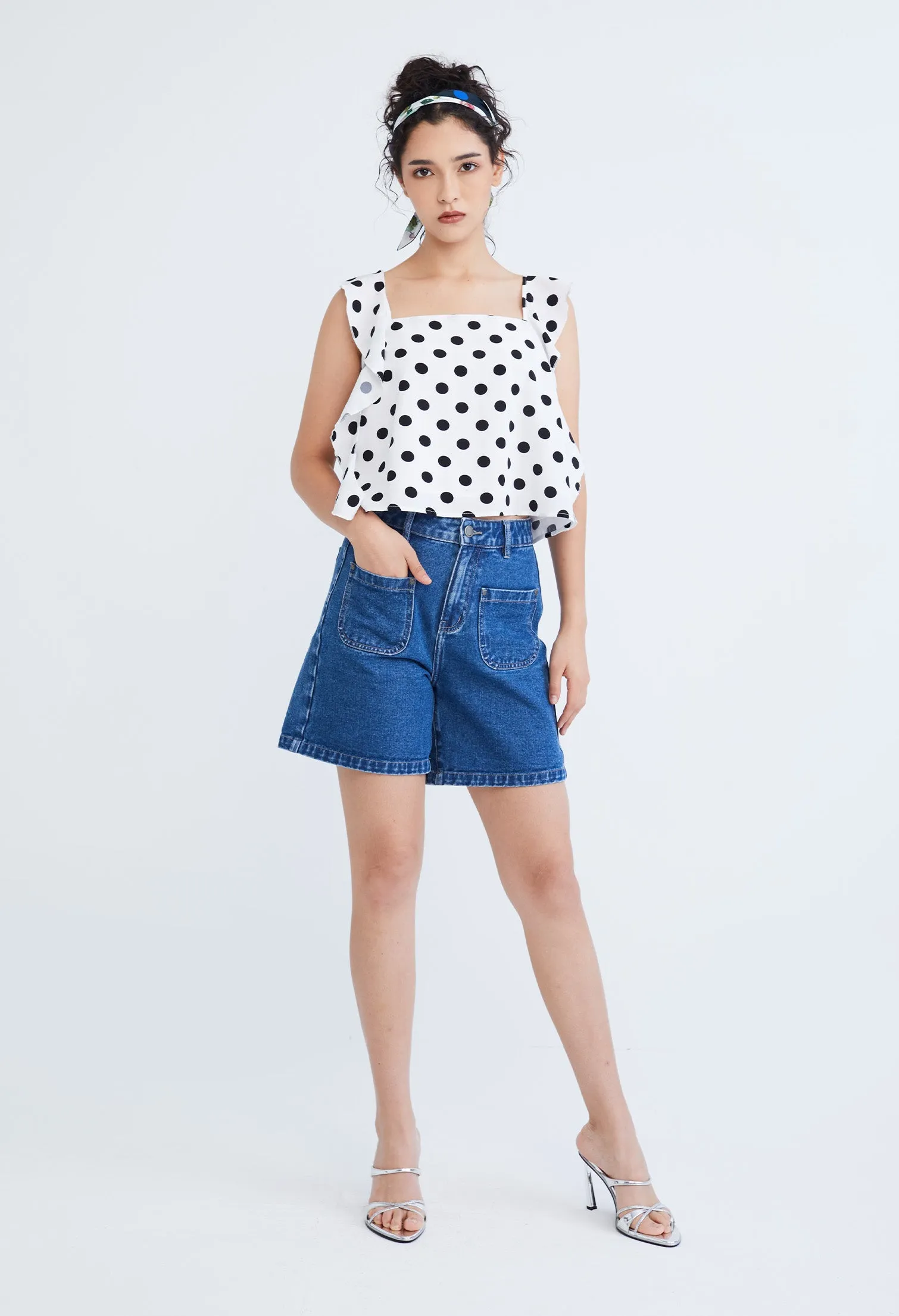 Easy Denim High Waisted Shorts