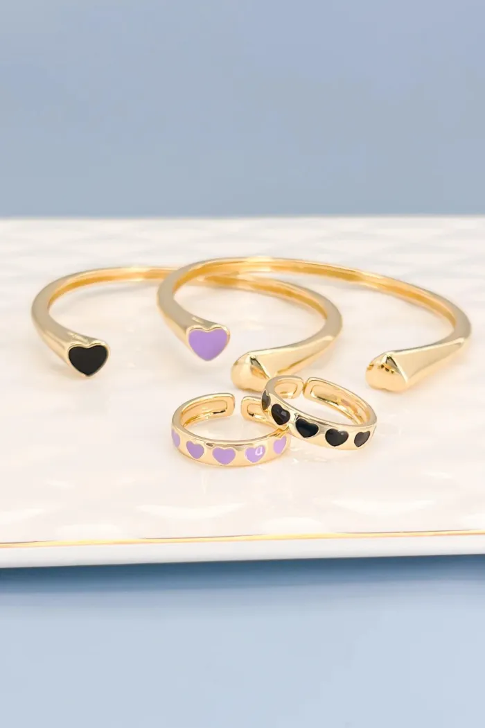 Enamel Heart Ring