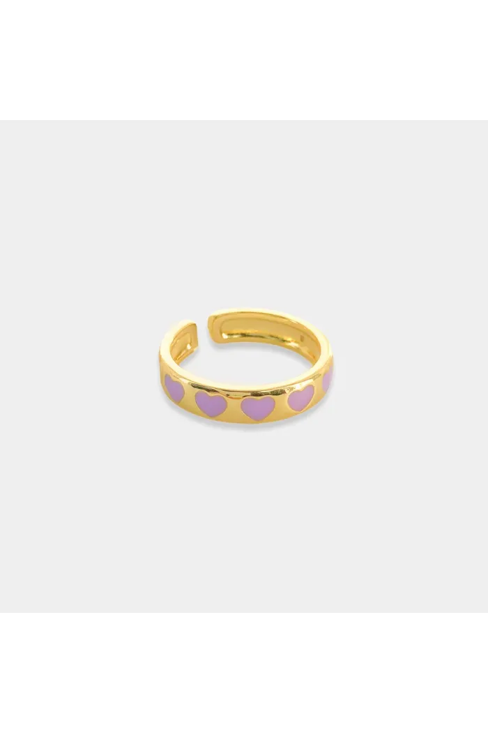 Enamel Heart Ring