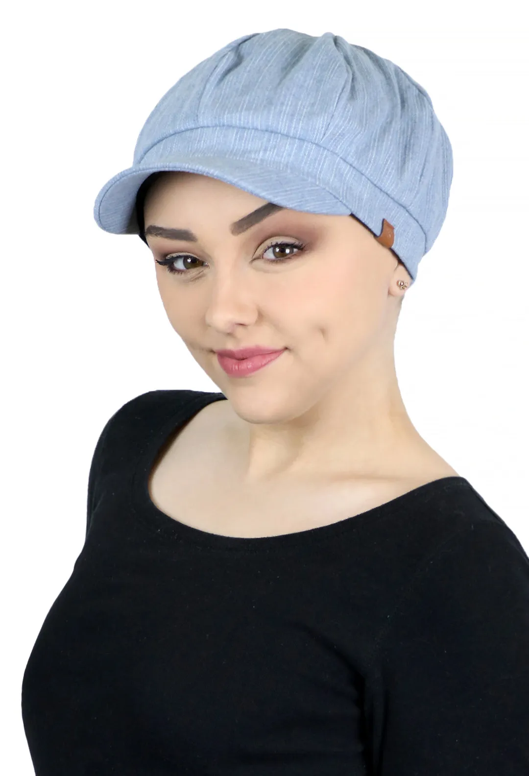 Forever In Blue Jeans Denim Newsboy Cap for Women