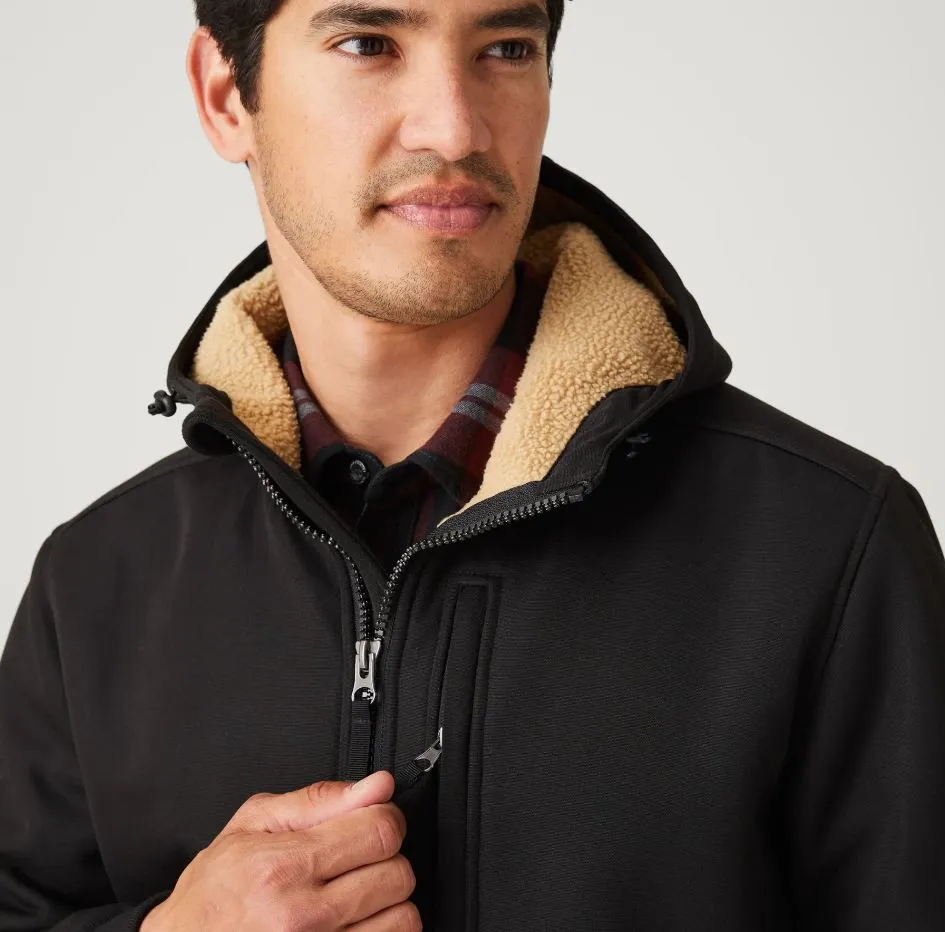 Free Country Mens Wind River Burly Canvas Hooded Full Zip Jacket