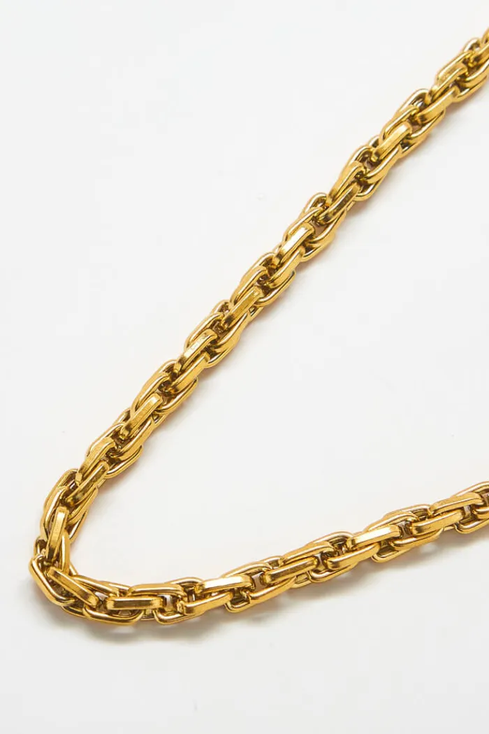 Gold Weave Chain Necklace