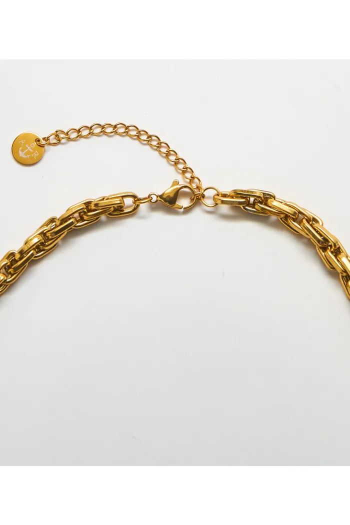 Gold Weave Chain Necklace