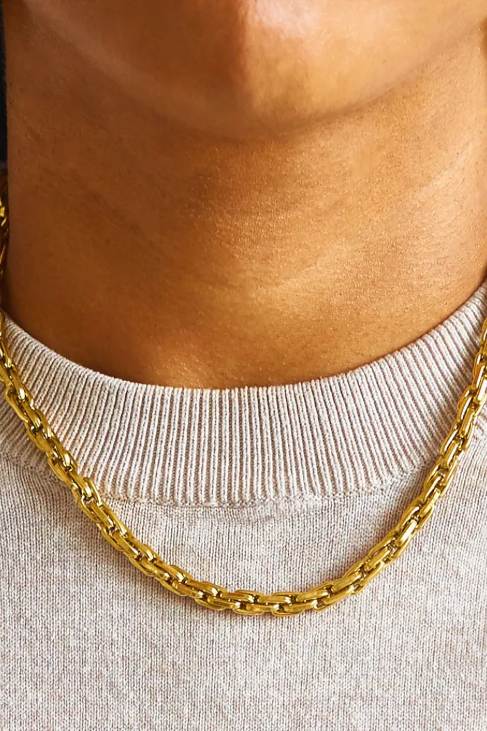 Gold Weave Chain Necklace