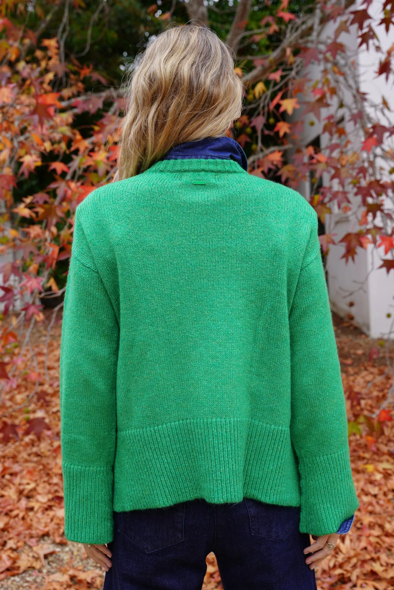 Green Wide Sleeve Pullover