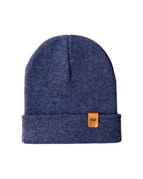 HAAKWEAR Knit Cuffed Beanie - Denim Blue, Made in USA