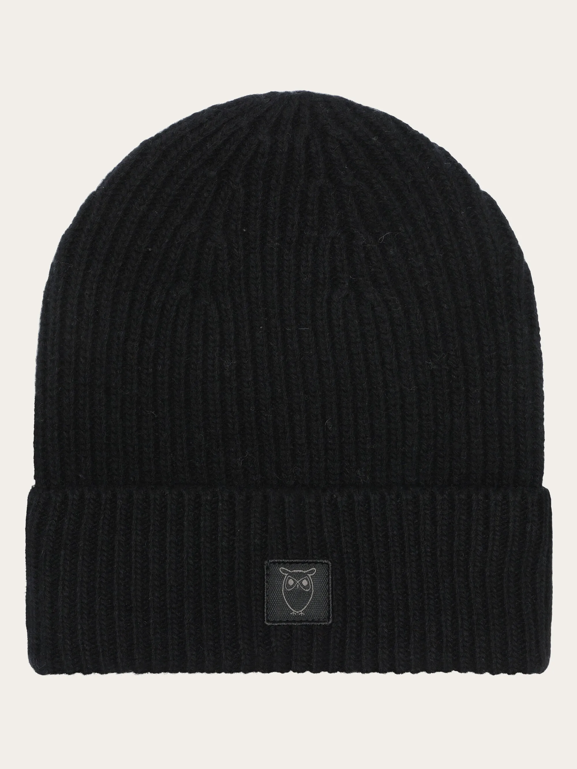 High wool beanie - Black Jet