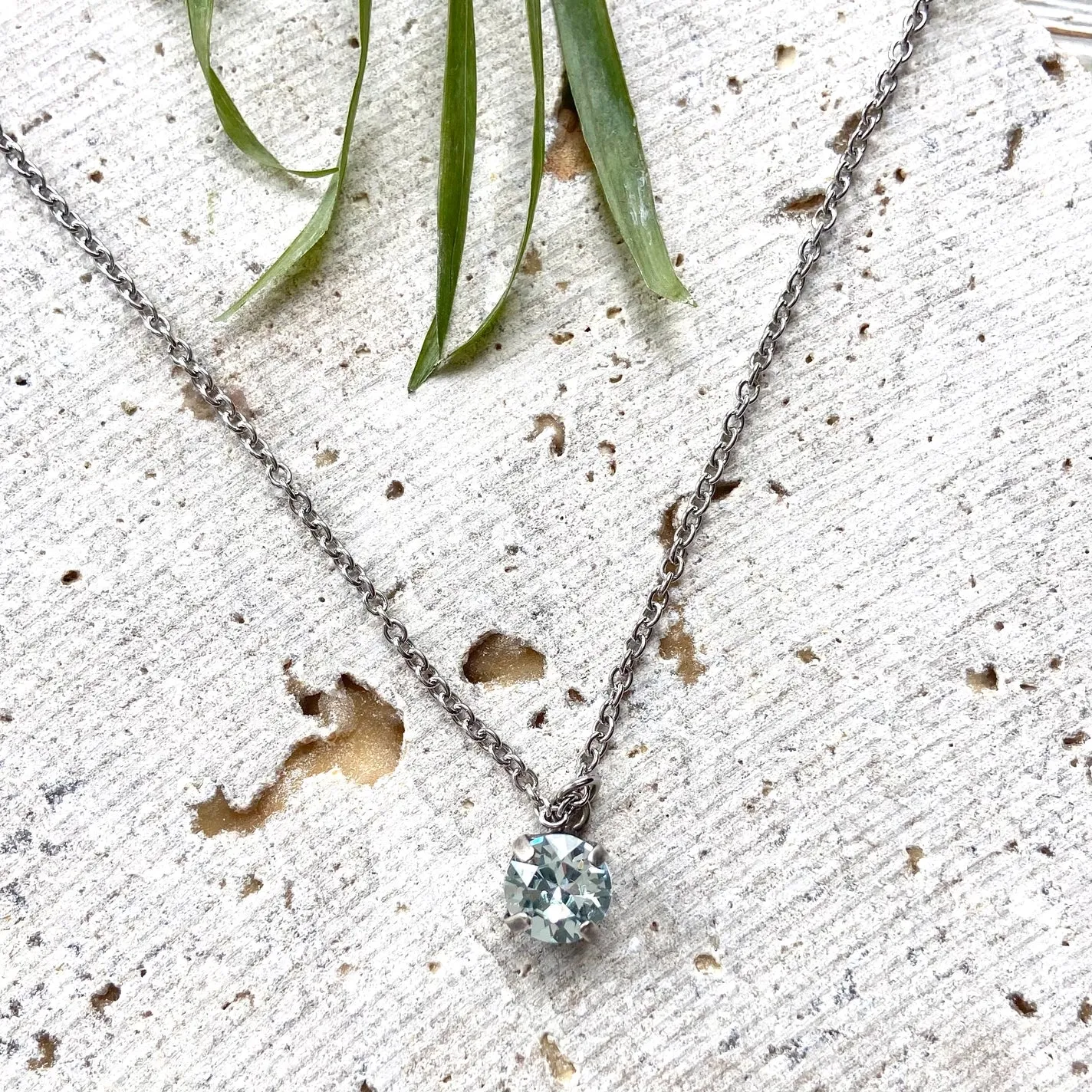 Icy Blue Crystal Necklace