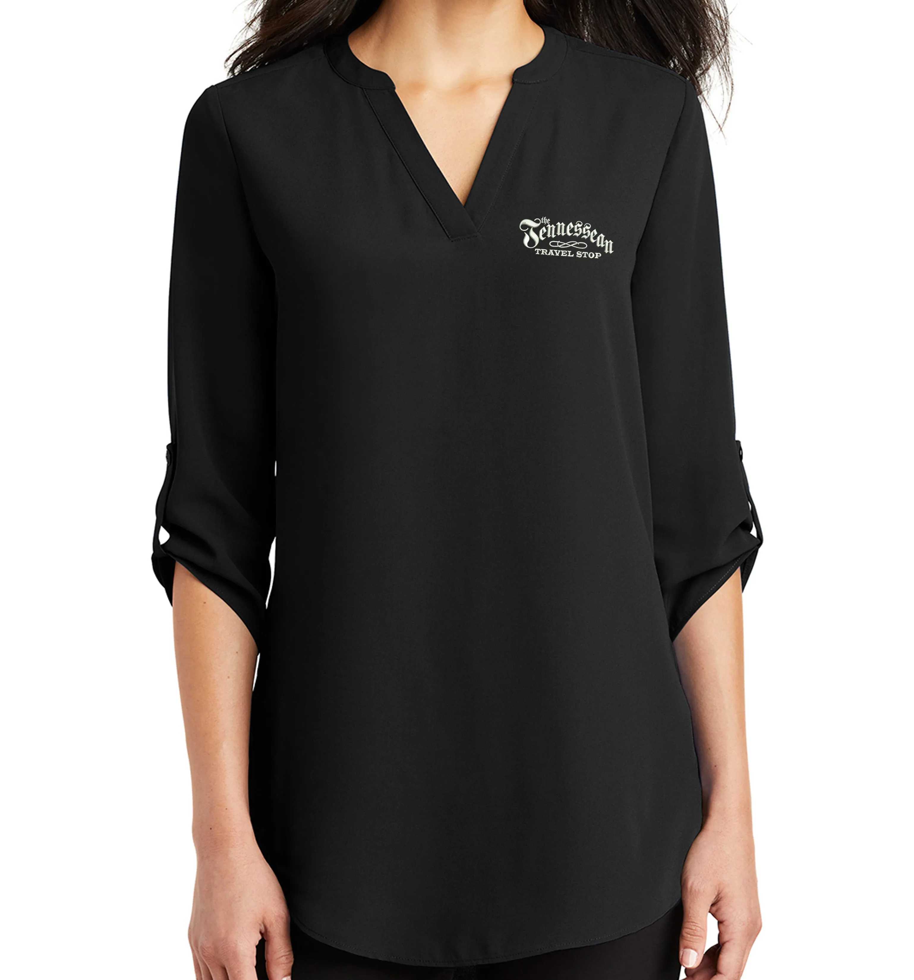 Item# LW701 Port Authority ® Ladies 3/4-Sleeve Tunic Blouse