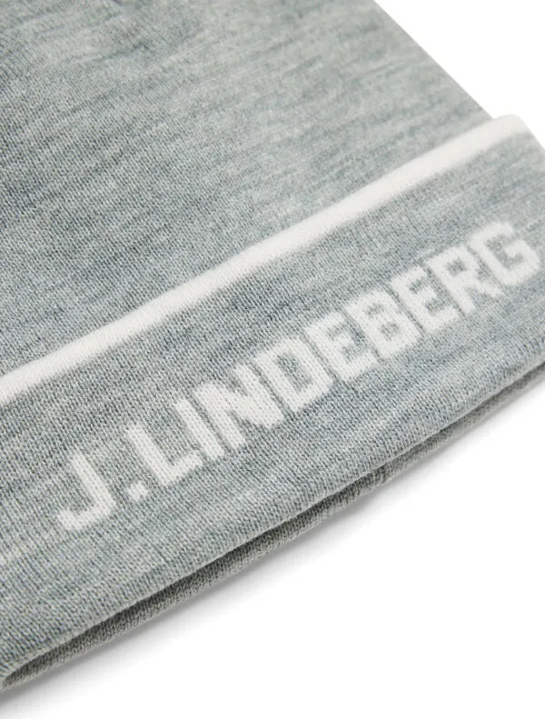 J.Lindeberg Stripe Beanie Medium Grey Melange | Buy J.Lindeberg Stripe Beanie Medium Grey Melange here | Outnorth