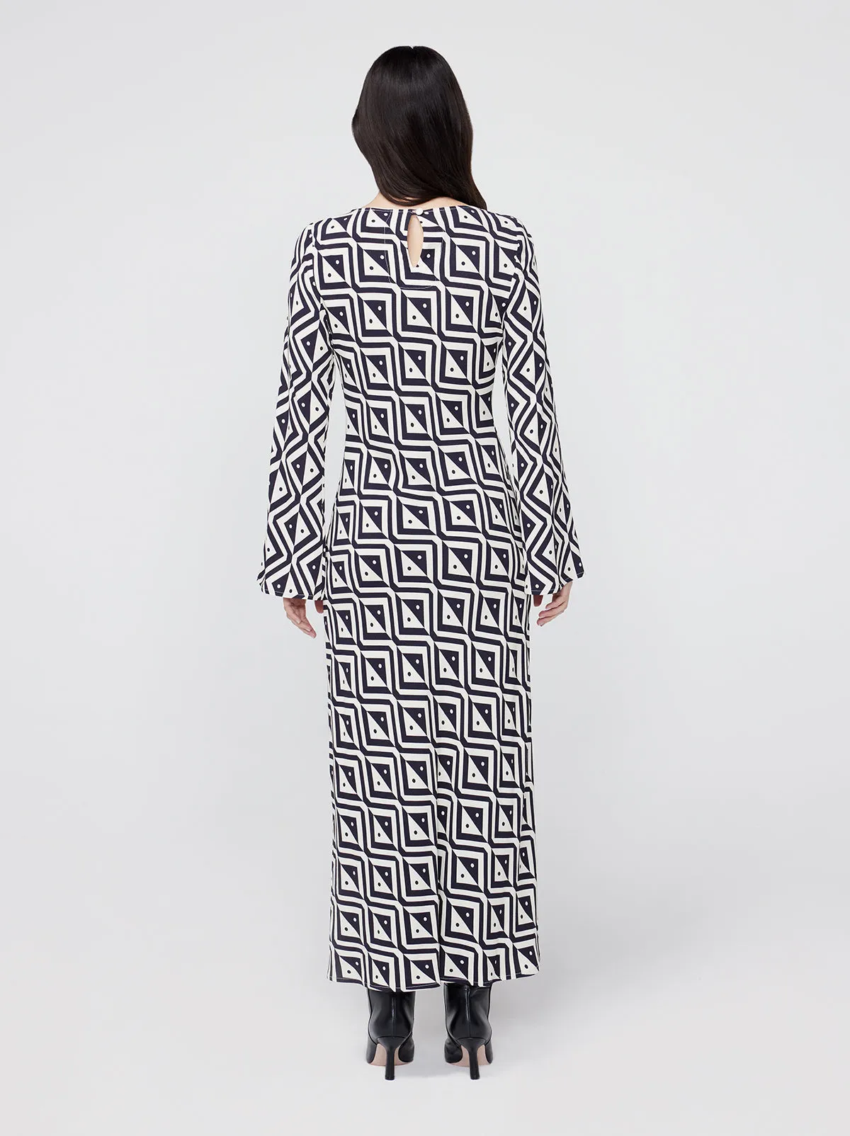 Keira Diamond Geo Print Maxi Dress