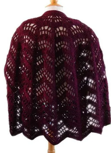 Lacy Ripple Cape Crochet Pattern