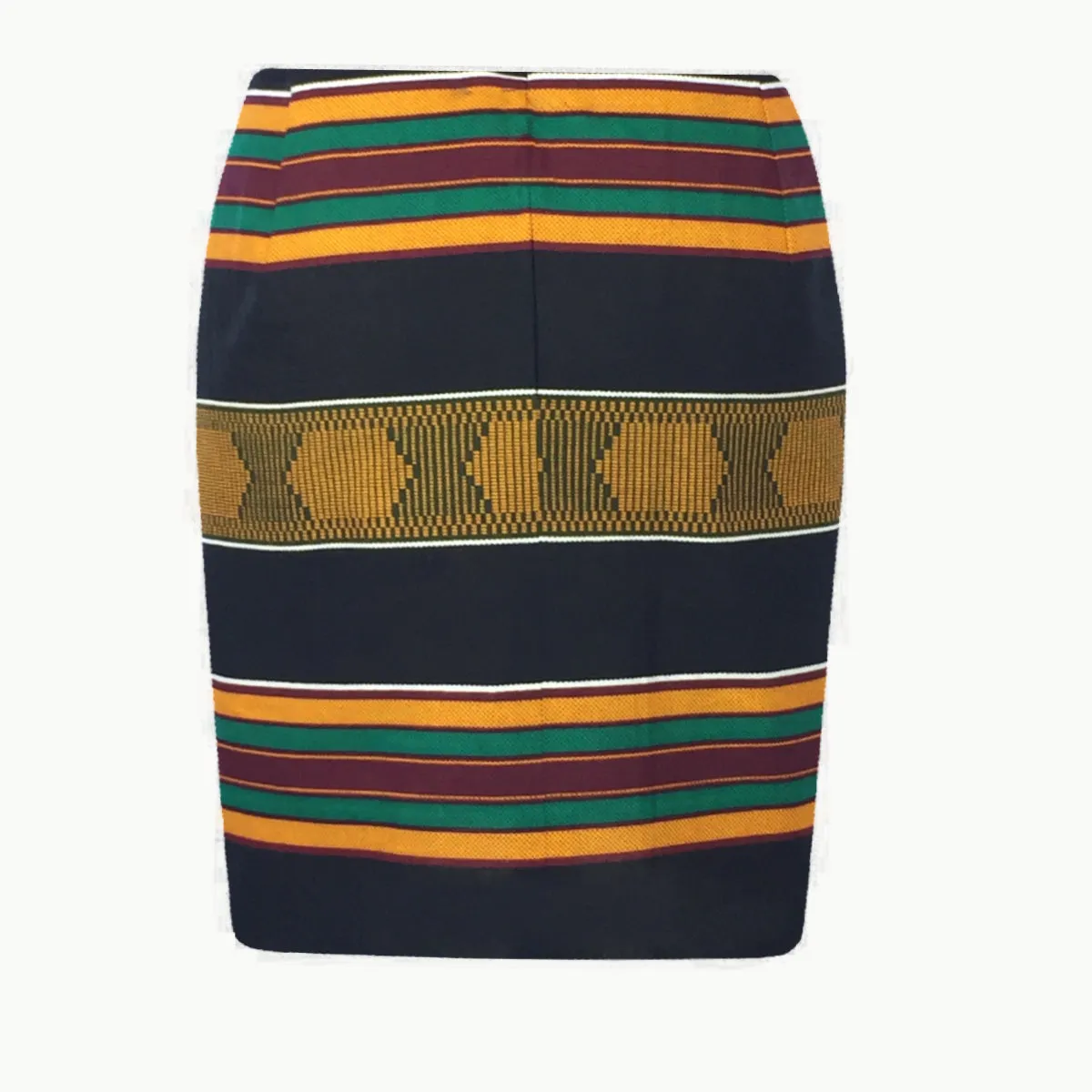 Legon Elegance African Print Kente Pencil Skirt