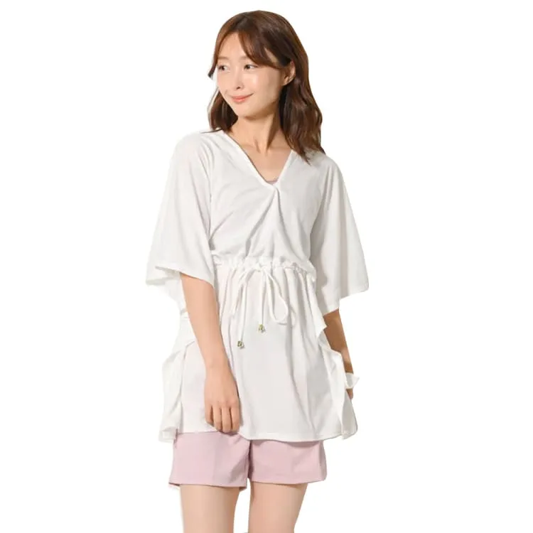 Maka-Hou Women Dolman Tunic Top-WHITE (Japanese Brand)