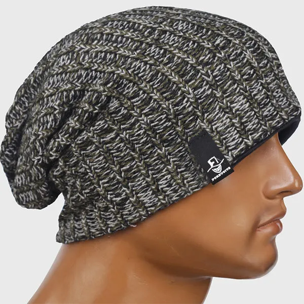 Men Knit Slouchy Beanie Hat B102