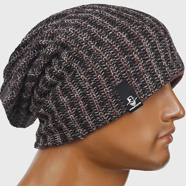 Men Knit Slouchy Beanie Hat B102