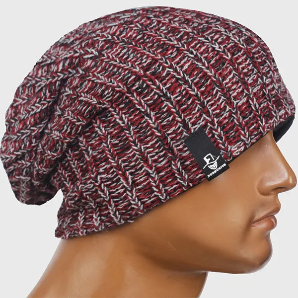 Men Knit Slouchy Beanie Hat B102