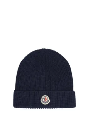 Moncler   Logo patch cotton beanie 